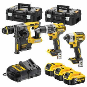 Zestaw elektronarzędzi 18V DeWalt XR DCK368P3T 3x5.0Ah