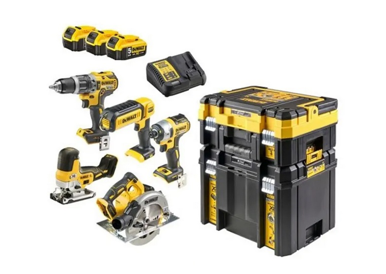 Zestaw elektronarzędzi 18V DeWalt XR DCK500P3T 3x5.0Ah