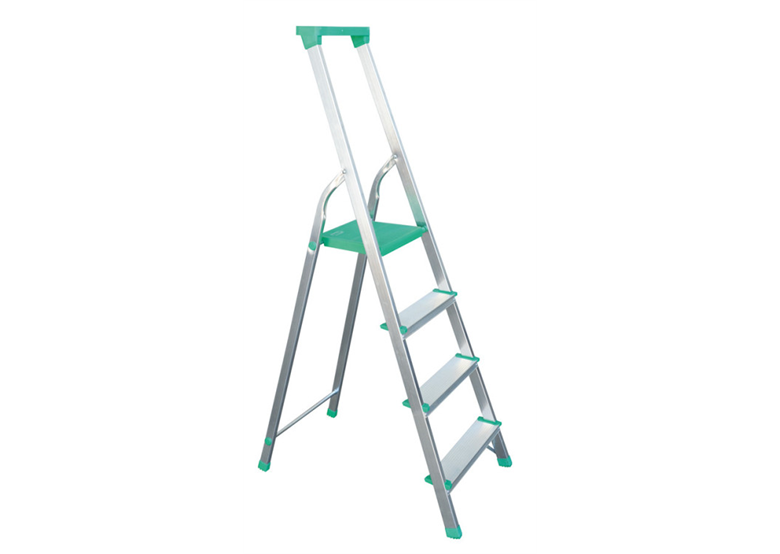 Drabina aluminiowa wolnostojąca 180cm 4 stopnie + podest Drabex DR1204