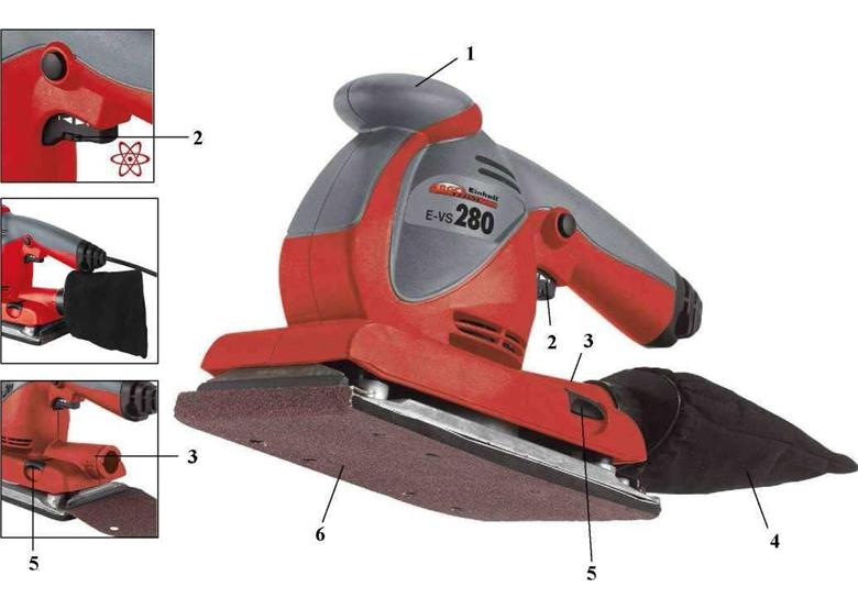 Szlifierka oscylacyjna E- VS 280 Einhell 4460901