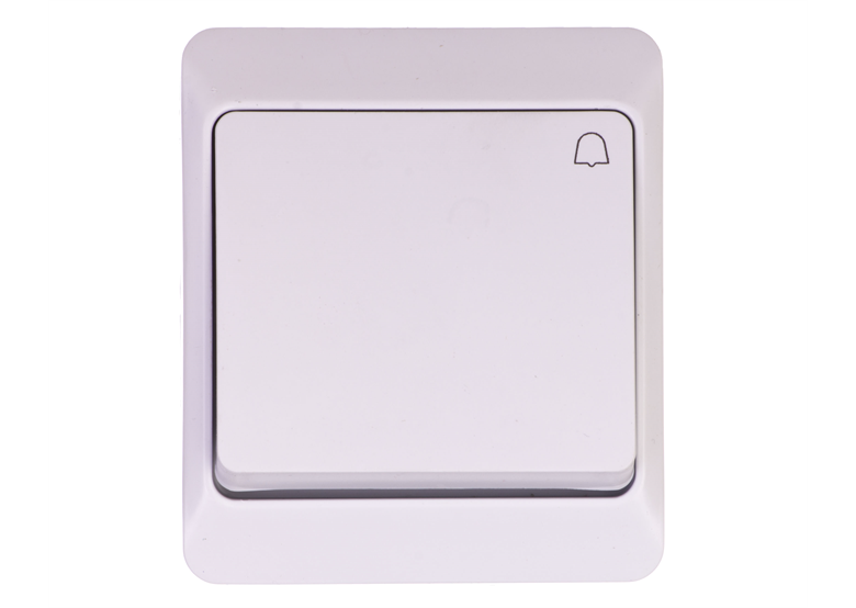 Hermes Przycisk dzwonek mechanizm z pełną obudową biały IP44 przycisk 1x ŁNT-1D Elektro-Plast 0337-02