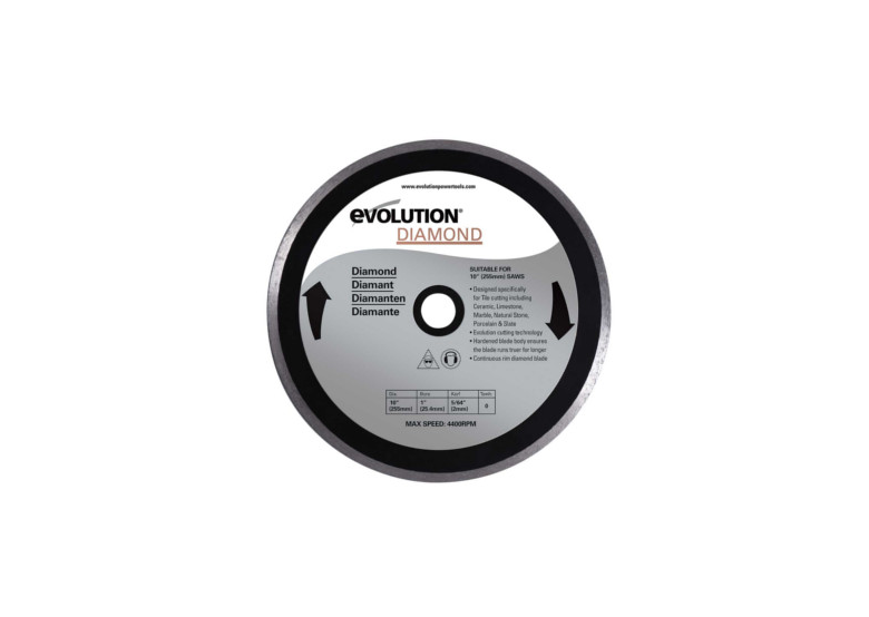 Tarcza diamentowa 255mm Evolution EVO-255-DIAM