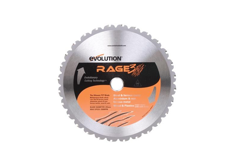 Uniwersalna tarcza do cięcia Rage 3 255mm Evolution EVORAGE-255-MULTI