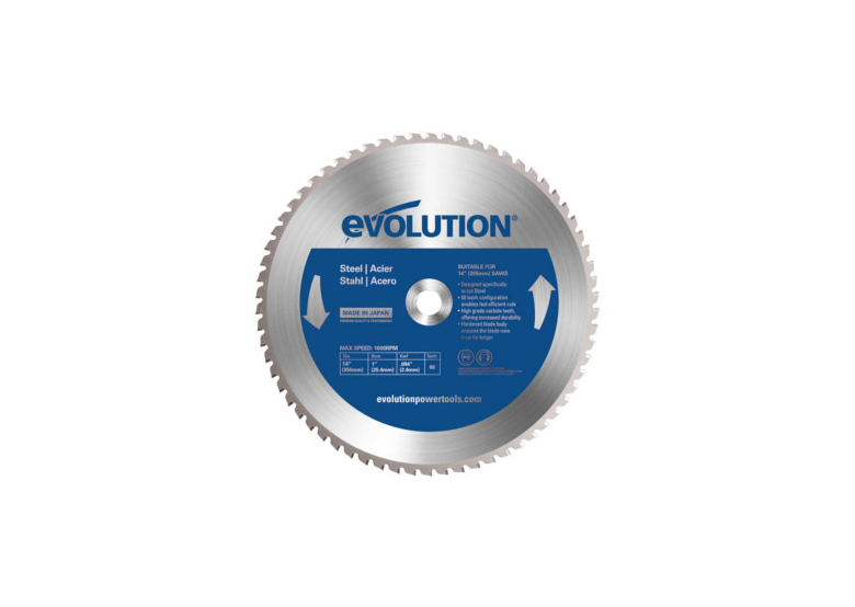 Tarcza do przecinarki RAPTOR355 - stal (355mm 66z) Evolution RAPTOR355-66