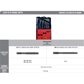 Zestaw gwintowników maszynowych Fanar 212894