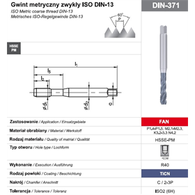 Gwintownik maszynowy wysokowydajny Fanar 35606