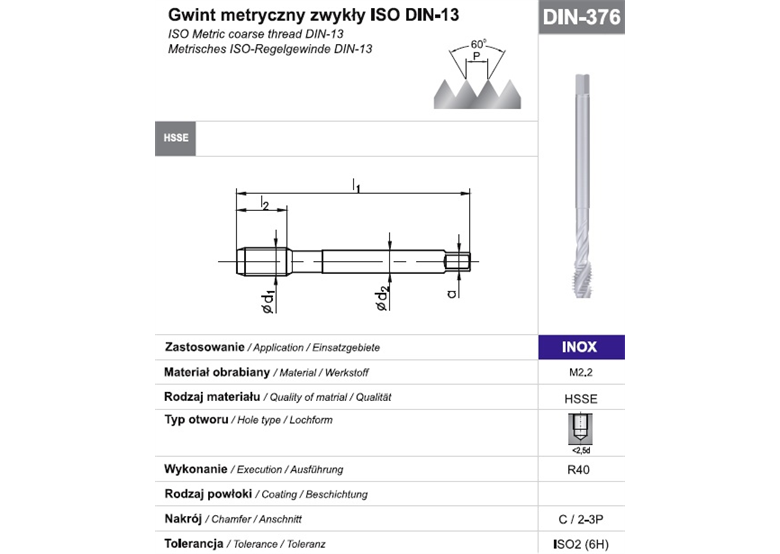 Gwintownik maszynowy wysokowydajny Fanar 36571