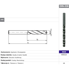 Wiertło kręte Fanar 73060