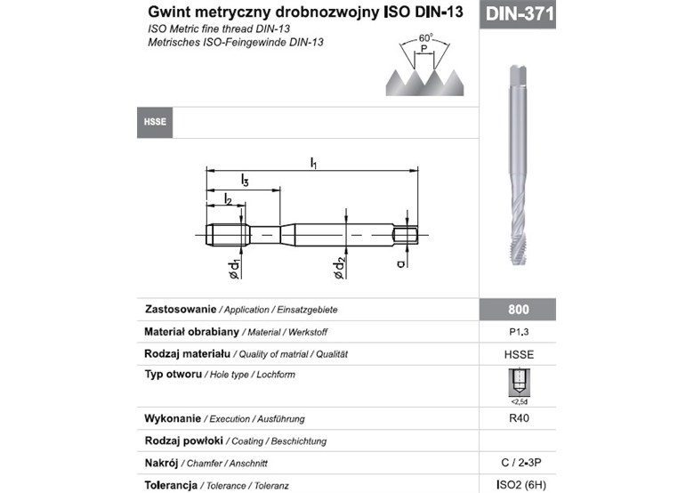 Gwintownik maszynowy wysokowydajny drobnozwojny Fanar 8450