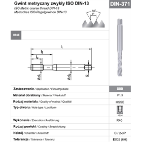 Gwintownik maszynowy wysokowydajny Fanar 8451