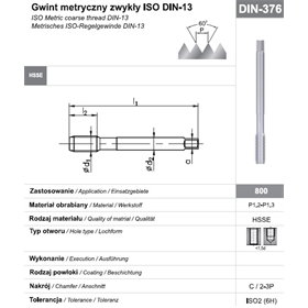 Gwintownik maszynowy wysokowydajny Fanar 8613