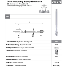 Gwintownik maszynowy wysokowydajny Fanar 8640