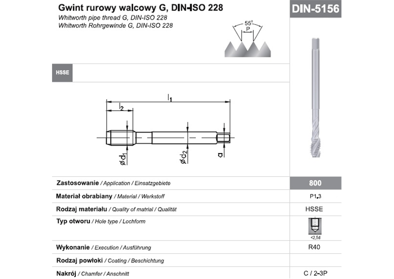 Gwintownik maszynowy wysokowydajny Fanar 8659