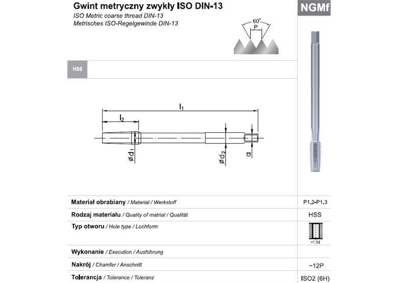 Gwintownik maszynowy do nakrętek Fanar 8720