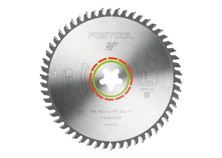 Piła tarczowa do laminatu i polimeru Festool 190X2,6 FF TF54