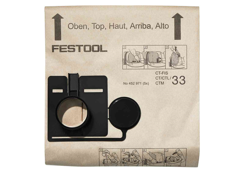 Worek filtrujący 5szt. Festool FIS-CT 33