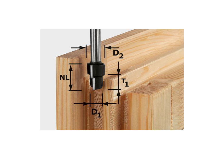 Frezy stopniowane Festool HW D20,3/12,3/6 S12