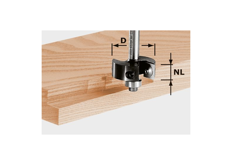 Frez z płytkami do wręgów z trzpieniem 8 mm Festool HW S8 D35/12