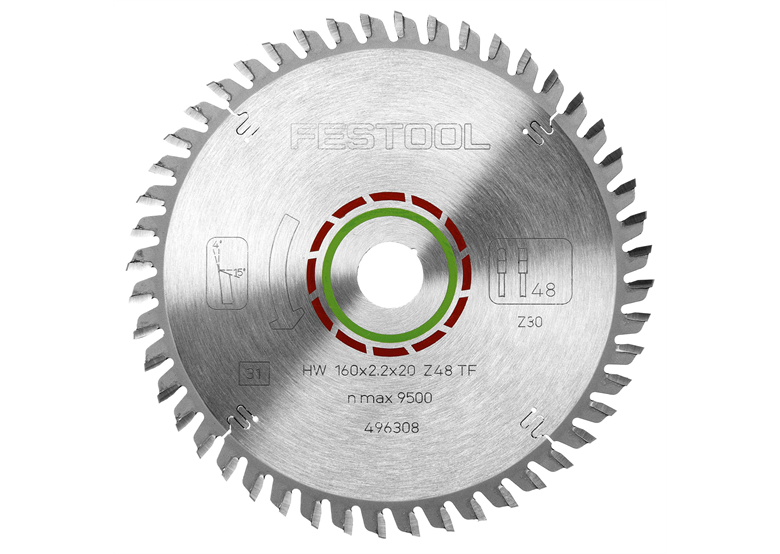 Tarcza pilarska do laminatów Festool LAMINATE/HPL HW 160x2,2x20 TF48