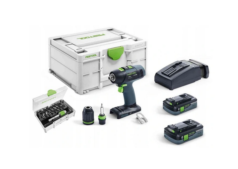 Akumulatorowa wiertarko-wkrętarka Festool T 18+3 HPC 4,0 I-Plus Promo 21