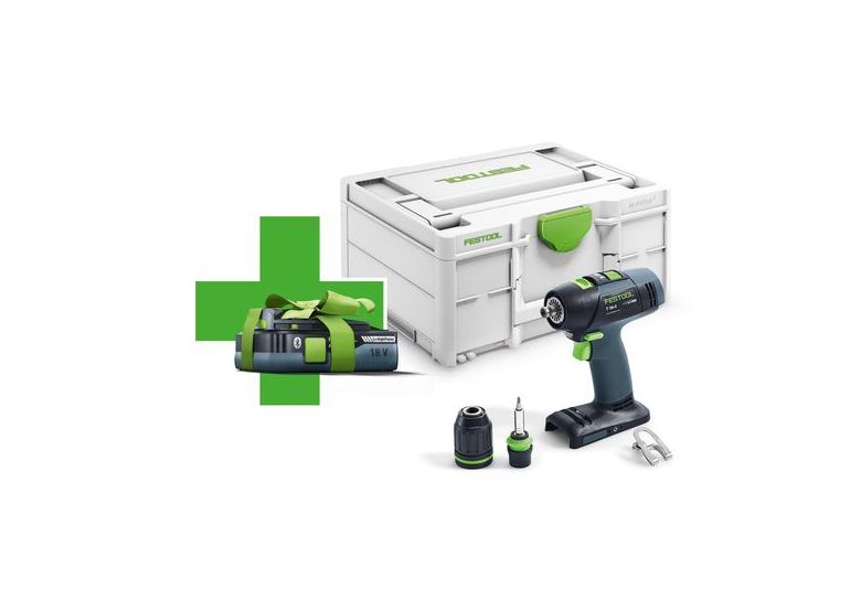 Wiertarko-wkrętarka Festool T18+3 Basic 4,0