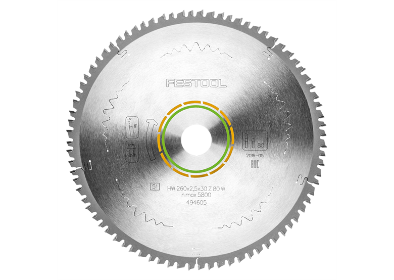 Tarcza pilarska 260x30mm Festool W80