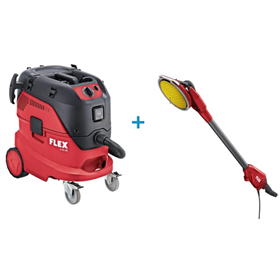 Odkurzacz przemysłowy Flex S 44 L AC + Szlifierka do gipsu Flex GE 6 R-EC
