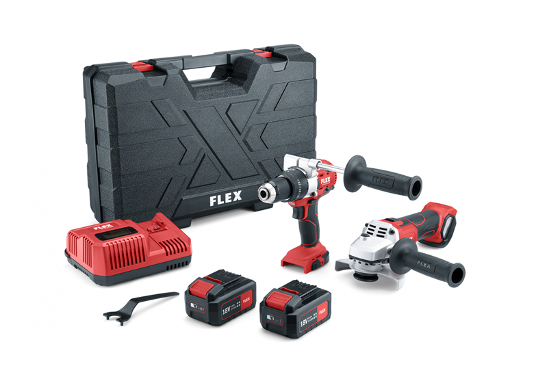 Zestaw elektronarzędzi 18V Flex PD 2G 18,0-EC FS55 / L 125 18,0-EC 2x5.0Ah