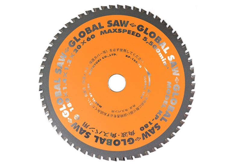 Tarcza do cienkiej stali 180x20mm/60z cermet FN Glob Motoyuki GLOB-KP-180