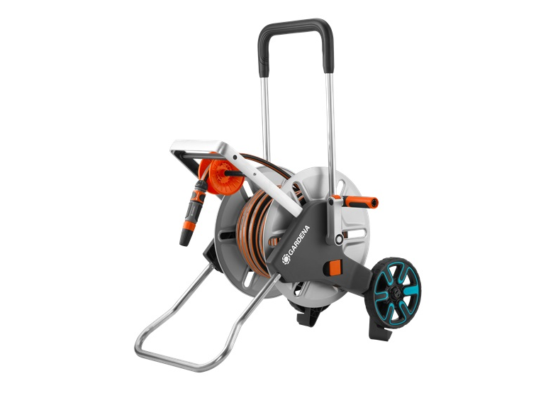 Wózek z wężem 1/2" 25m i zraszaczem Gardena CleverRoll M Easy Metal