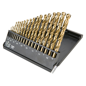 Wiertła do metalu HSS-TiN 1-10mm, 19szt. Graphite 57H199