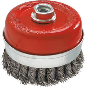 Szczotka druciana doczołowa wzmacniana 100mm x M14, INOX Graphite 57H587