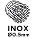 Szczotka druciana tarczowa odgięta 100mm x M14, INOX Graphite 57H589