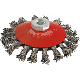 Szczotka druciana tarczowa odgięta 115mm x M14, INOX Graphite 57H591