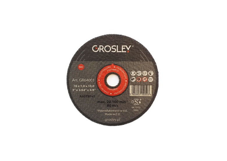 Tarcza do cięcia inox 76mm Grosley GR64001