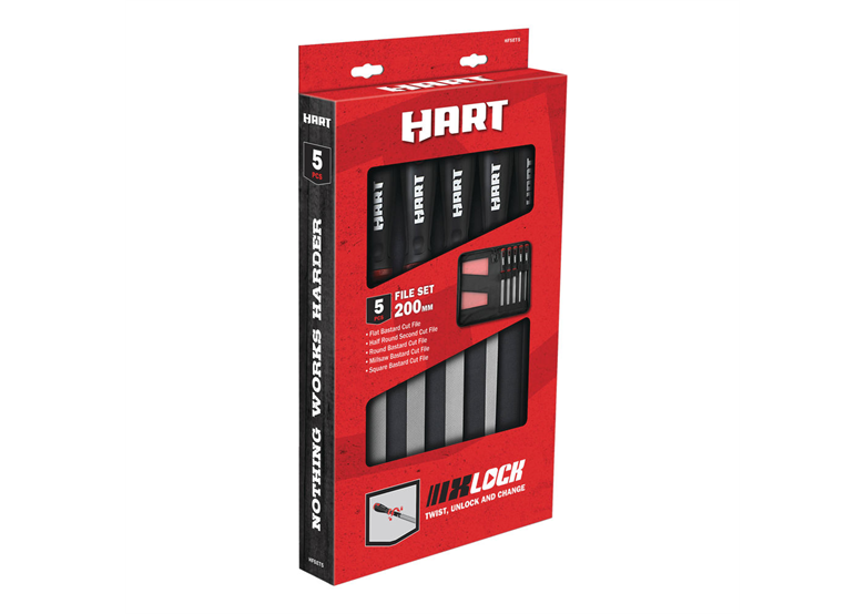 Zestaw pilników 200mm 5szt. Hart HFSET5