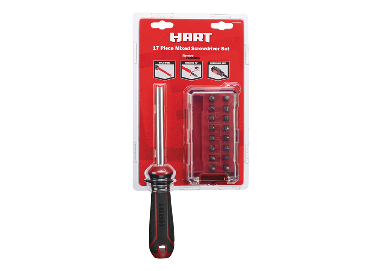 Zestaw bitów z uchwytem magnetycznym Hart HSD17PCS