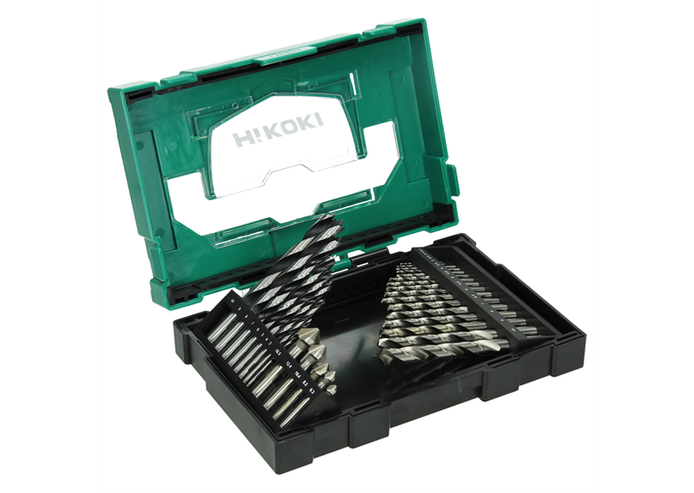 Zestaw wierteł do metalu i drewna 29szt. Hikoki Box III