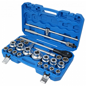 Klucze nasadowe 3/4"", zestaw 26 elementów Högert HT1R511