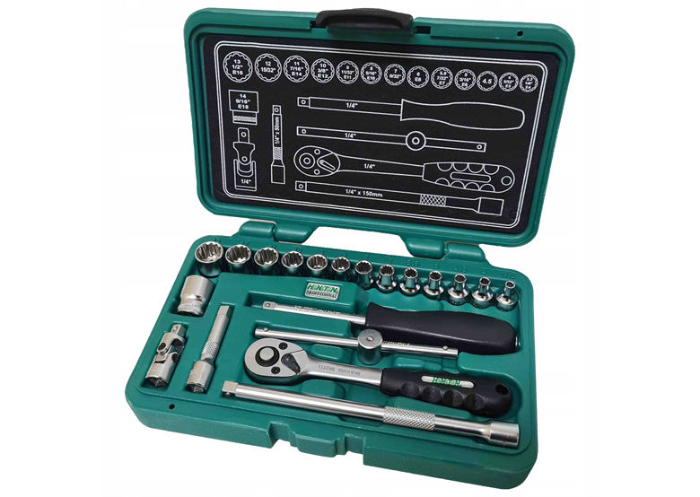 Klucze nasadowe 1/4", zestaw 20 elementów Honiton H1120