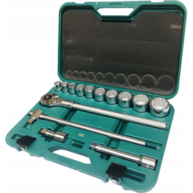 Klucze nasadowe 3/4" 12-kątne, zestaw 14 elementów Honiton H6214