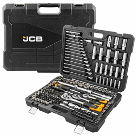 Klucze nasadowe 1/4", 3/8", 1/2", zestaw 218 elementów JCB JCB-42182-5
