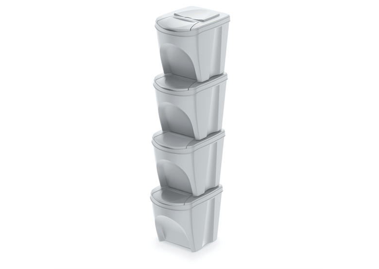 Kosz na śmieci SET4 - biały Keden IKWB25S4-S449