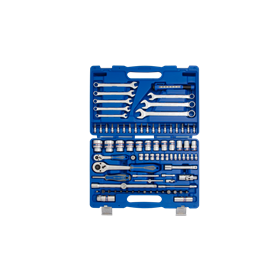 Klucze nasadowe 1/4", 1/2" 6-kątne, zestaw 83 elementów King Tony 7582MR