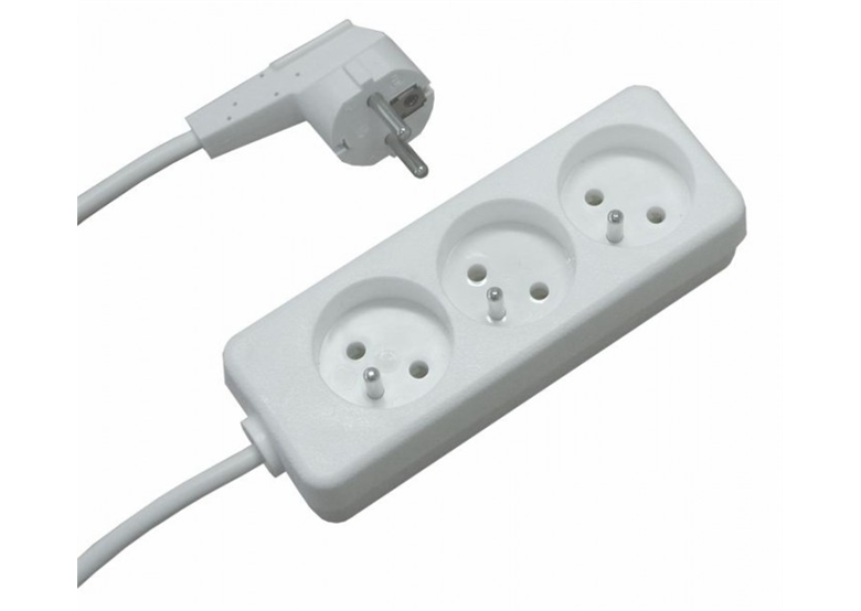 Przedłużacz 3 m biały 3 gniazda z uziemieniem Kontakt-Simon PS-330/ PSP2-3A/3