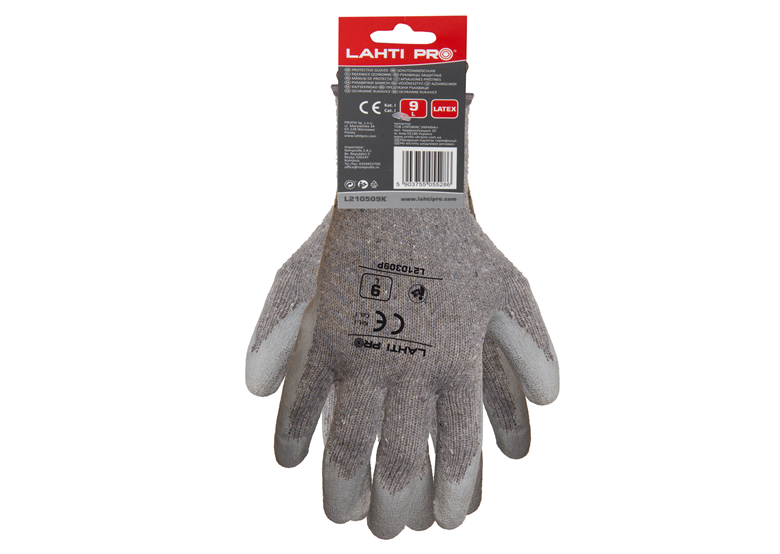 Rękawice lateks szare, 7 Lahti Pro L210307K