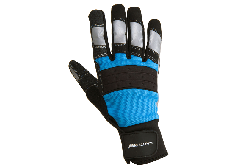 Rękawice warsztatowe czarno-niebieskie, 8 Lahti Pro L280708K
