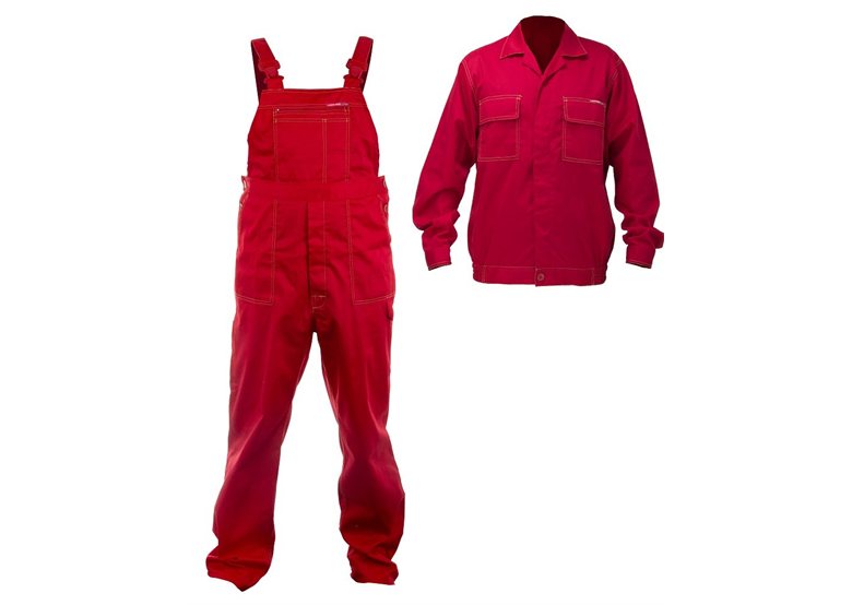 Ogrodniczki robocze i bluza - komplet, czerwony, 2XL quest Lahti Pro LPQE882X
