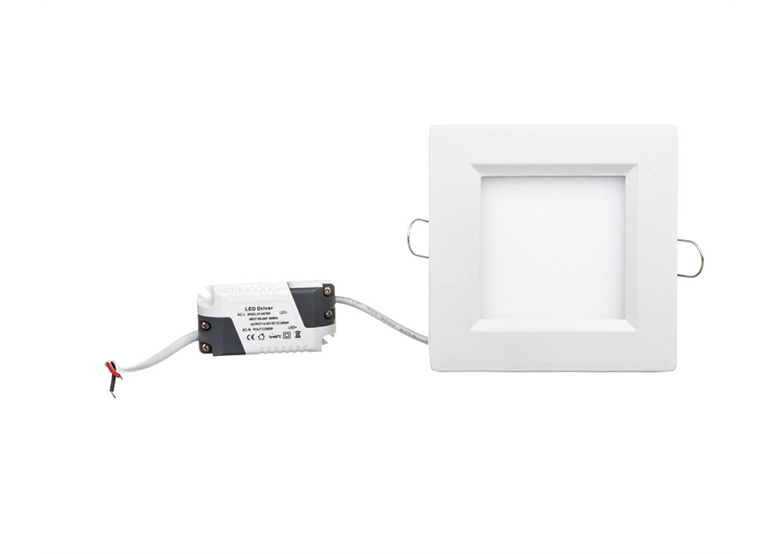 Oprawa downlight LED 6W biały kwadratowy płaski Lamprix 445243