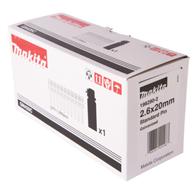 Gwoździe do betonu 2,6x20mm 1000szt. + gaz Makita 196290-2
